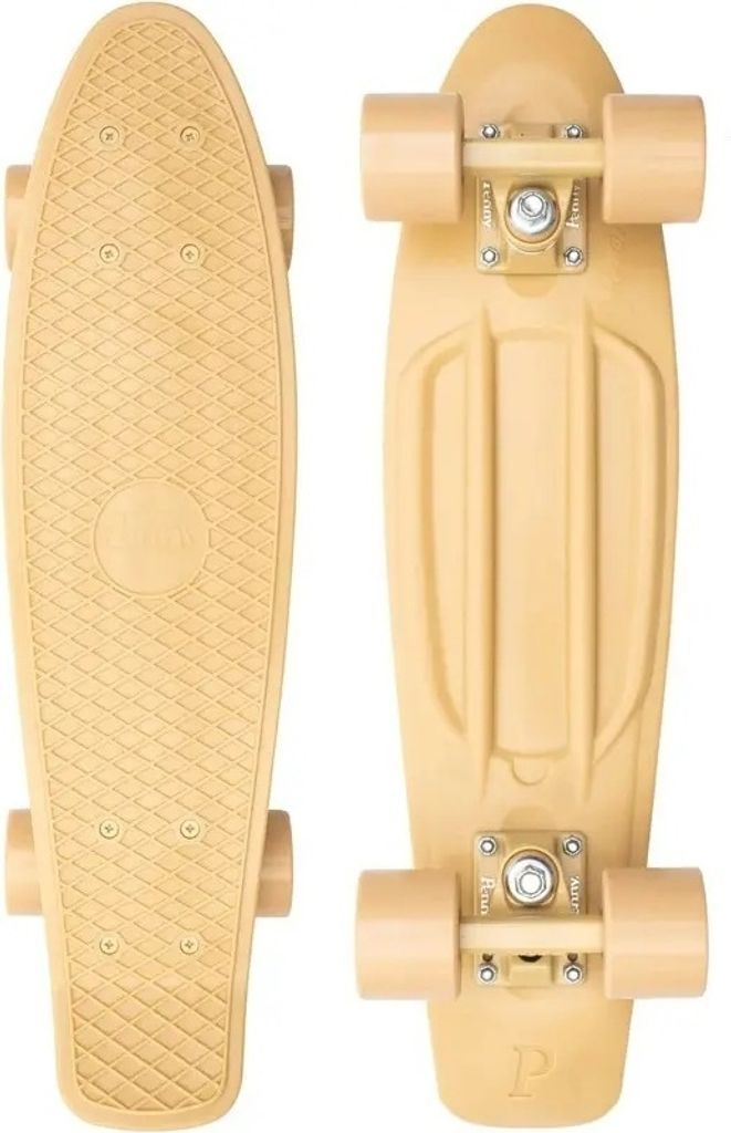 Penny Staple Skateboard, 22x6 Zoll Cruiser im 70er-Jahre-Stil mit rutschfestem Deck, Bone