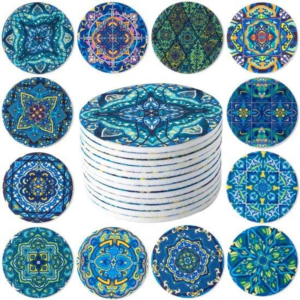 Absorbierende Untersetzer 10cm Durchmesser für Tisch und Küche