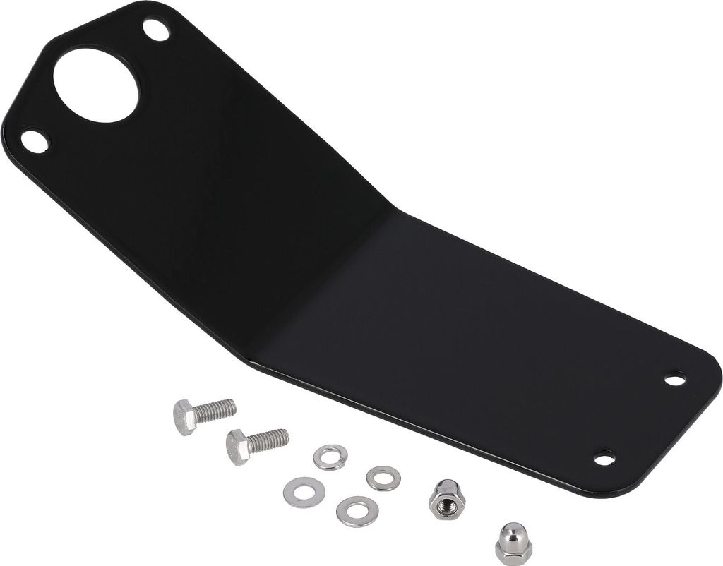 Kennzeichenhalter Schwarz, aus Edelstahl, mit Befestigungsmaterial - Simson S50, S51, S70, KR51/2 Schwalbe, SR50, SR80
