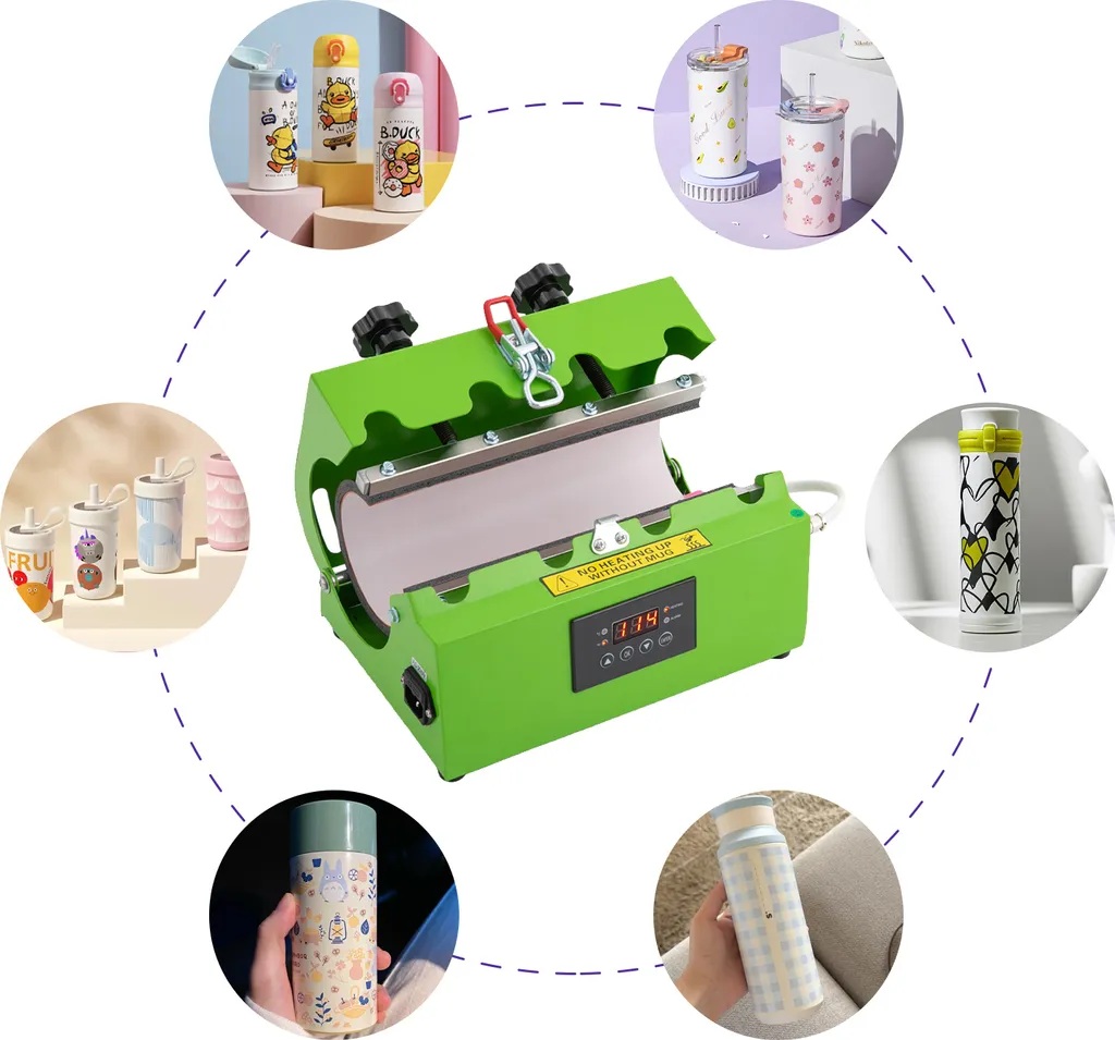 Presse à chaud Mug et Tumbler Upgraded pour sublimation DIY Vert Pastel