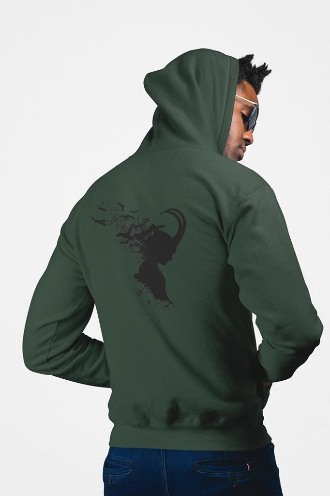 D&B Uni Hoodie ZIPMO00019 Loki Waldgrün-Größe 2XL