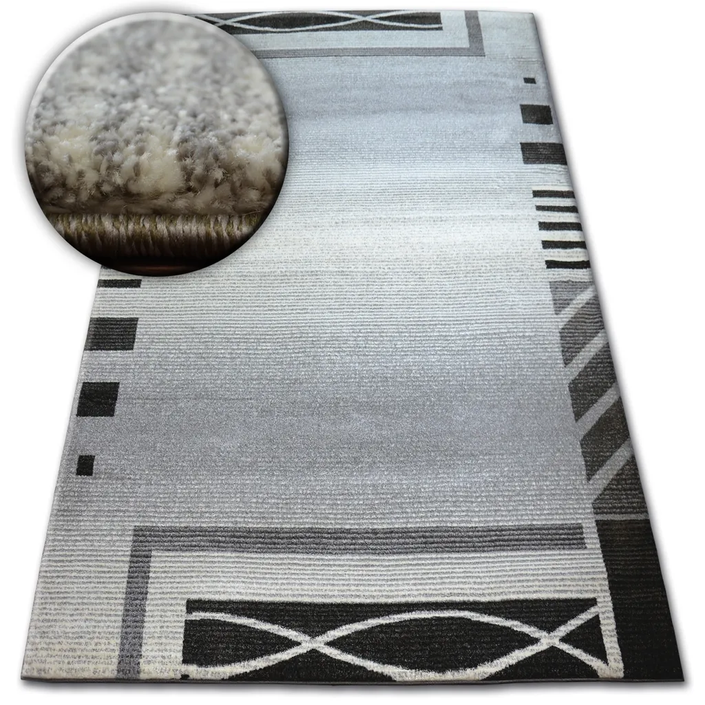 Tapis Gris 120x170 cm SHADOW 8597 Argentin - Motif Abstrait Chic