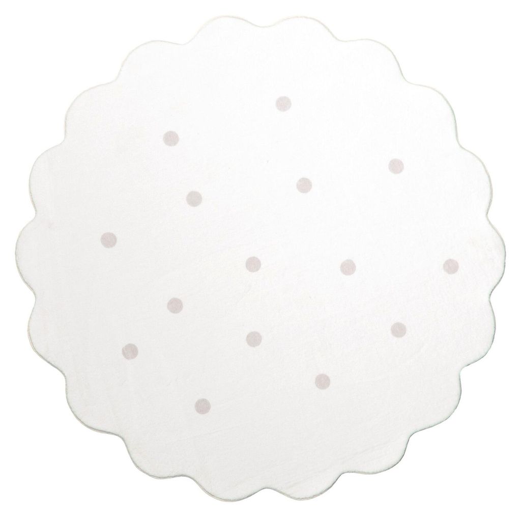 Dywan okrągły dziecięcy - Cloudy Dots Biały Zdjęcie produktu 