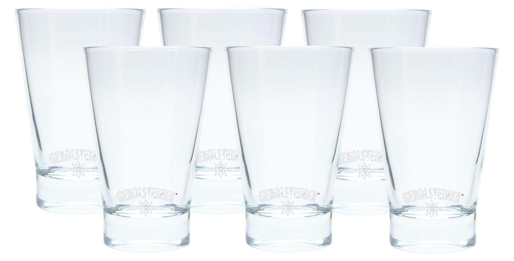 Gerolsteiner Wasserglas 6er Set Gläser ca 0,2L Fassung Produktbild 