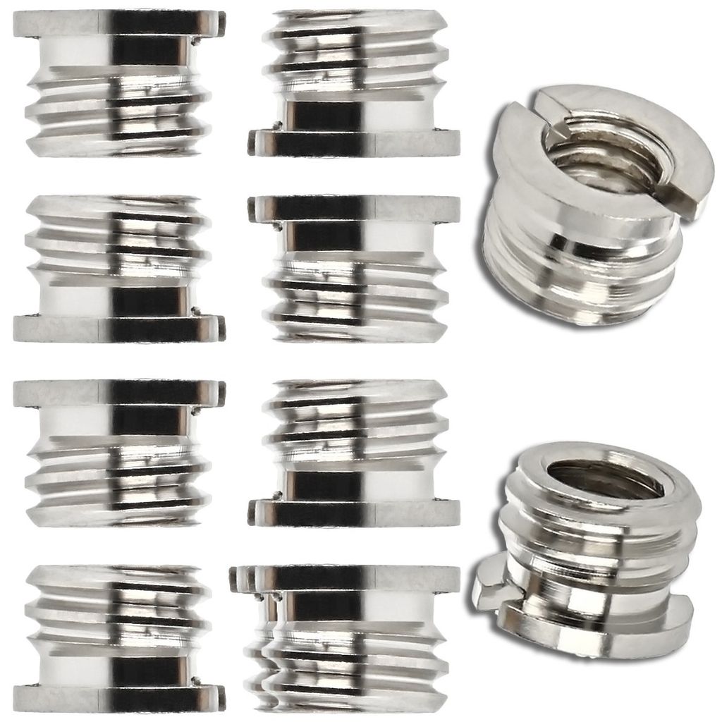 10x Minadax Stativ Gewindeadapter 3/8 auf 1/4 Zoll (10er Set)