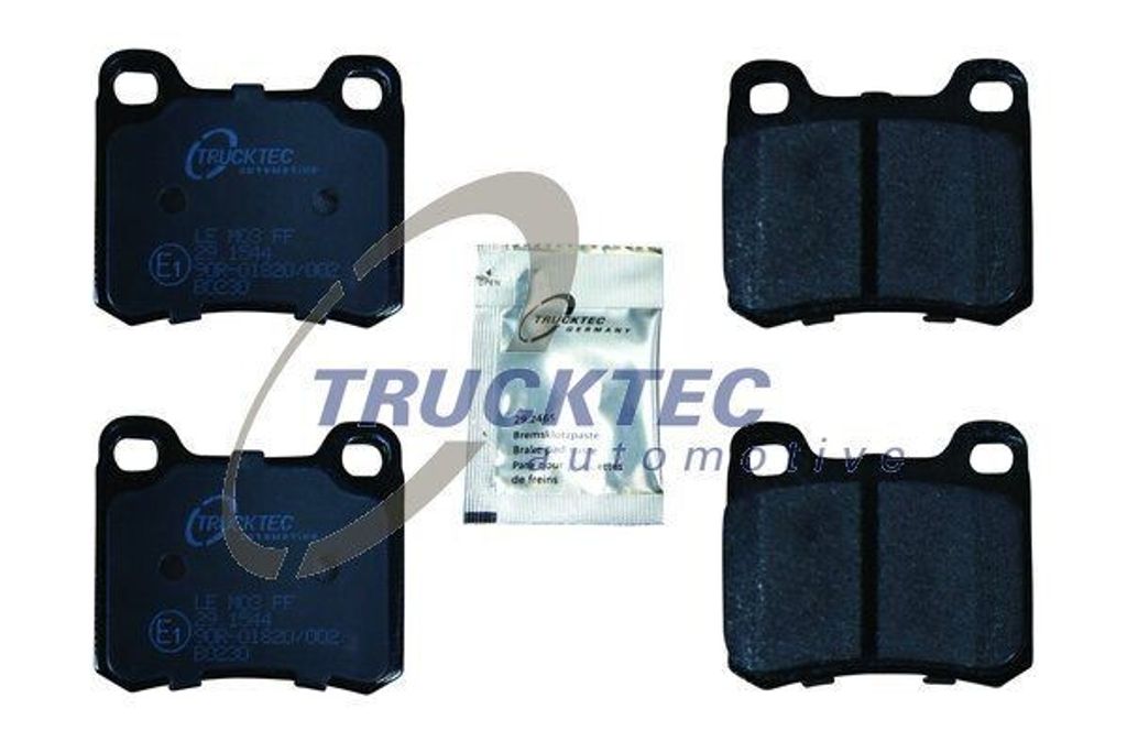 TRUCKTEC AUTOMOTIVE Bremsbeläge Satz Hinten Bremsklötze passend für MERCEDES-BENZ 190 (W201) 02.35.100