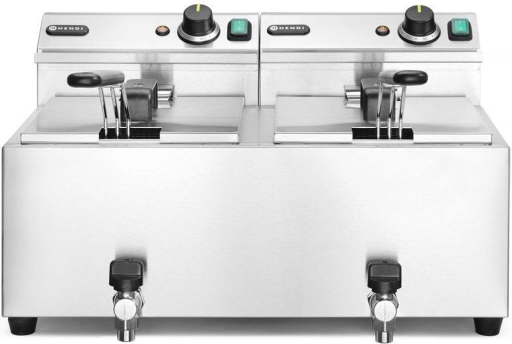 HENDI Profi Line friggitrice con rubinetto di scarico, 2 × Immagine del prodotto 