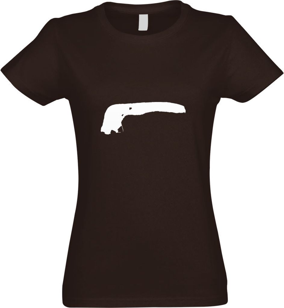 Kiwistar - T-Shirt tailliert - Damen - Chocolate - Langeoog - Deutschland - Insel - mit Motiv Bedruckt - Funshirt Design - Sport - Freizeit - Damen...