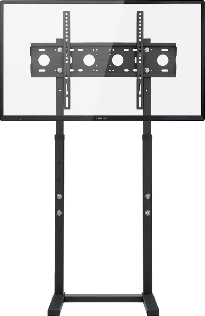 Support TV au sol réglable, évitez de percer vos murs avec ce pied stable