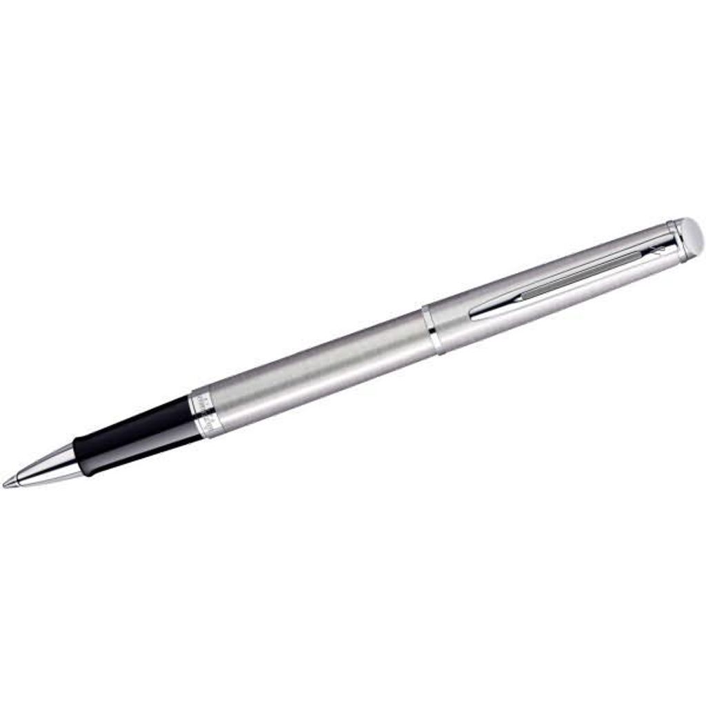 WATERMAN Rollerball Hemisphere Edelstahl F Schwarz Geschenkbox