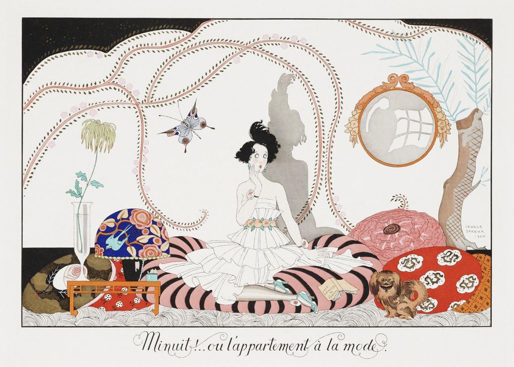 Plakat 70x50cm Minhuit, Barbier Vintage für Salon