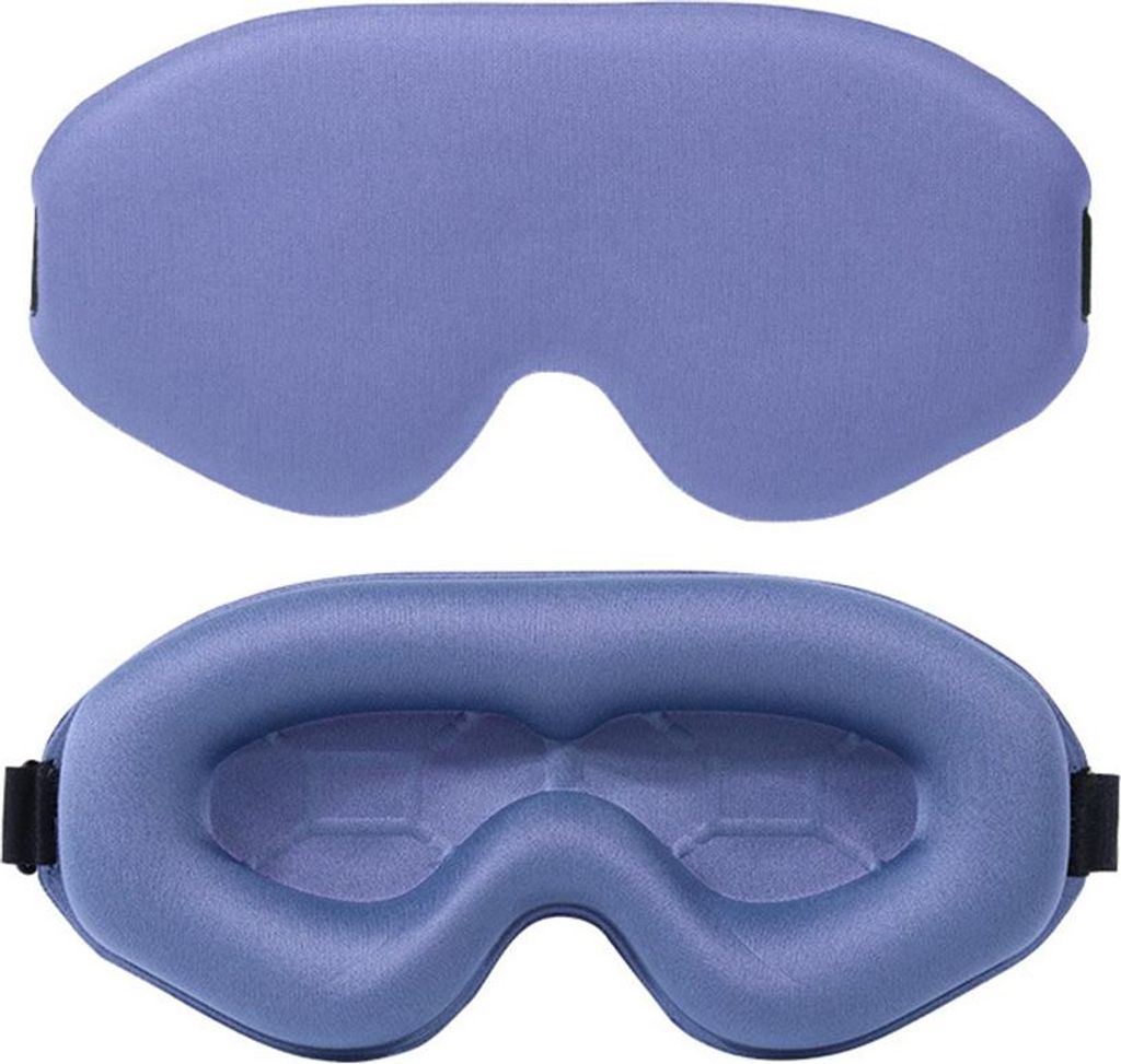 INF 3D Schlafmaske aus Memory-Schaum - Bequem, Atmungsaktiv, Dunkel - 1 Stück Violett