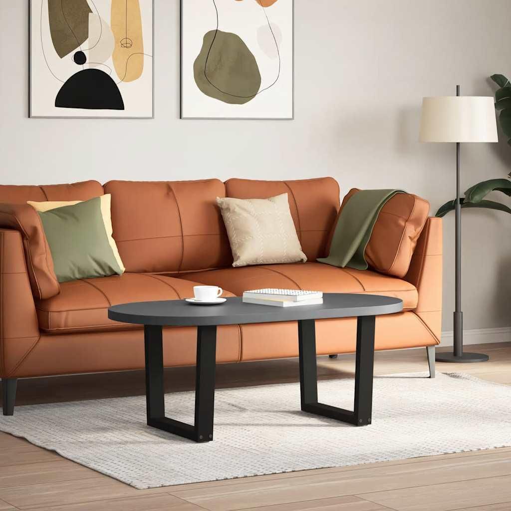 vidaXL Couchtischbeine V-Form 2 Stück Schwarz 50x(42-43,3) cm Stahl