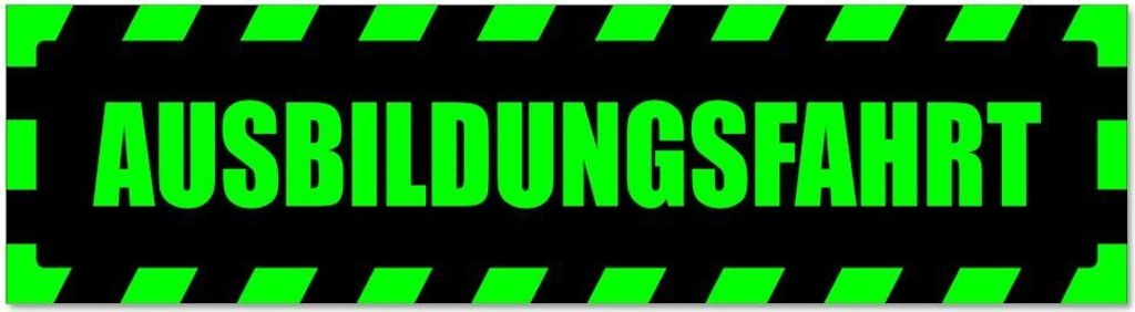 Kiwistar - Autoaufkleber - Grün - Schwarz - 30 x 8 cm - Ausbildungsfahrt gestreift - Hinweis Aufkleber Sticker für Auto, Kfz, Fahrrad, PKW, LKW