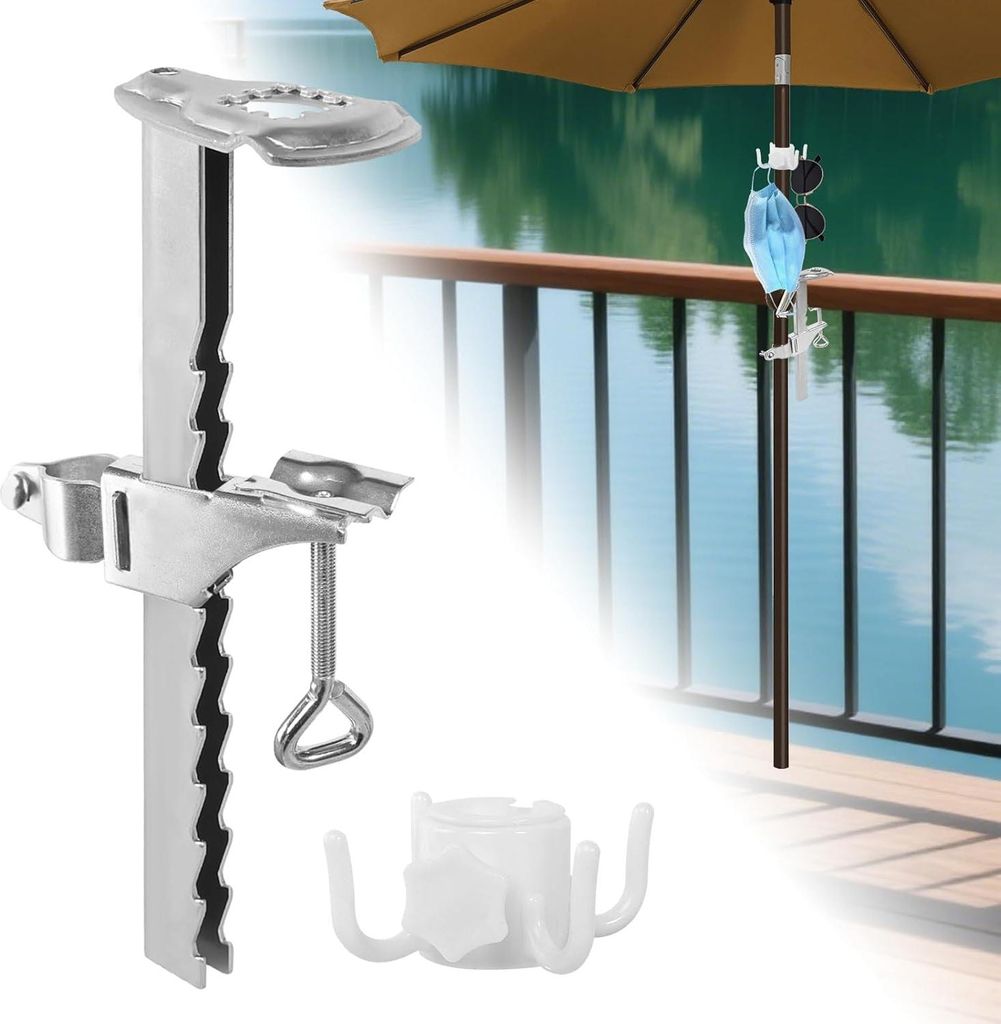 Verstellbare Sonnenschirmhalterung - Balkon - Platzsparend - Hochwertiges Metall