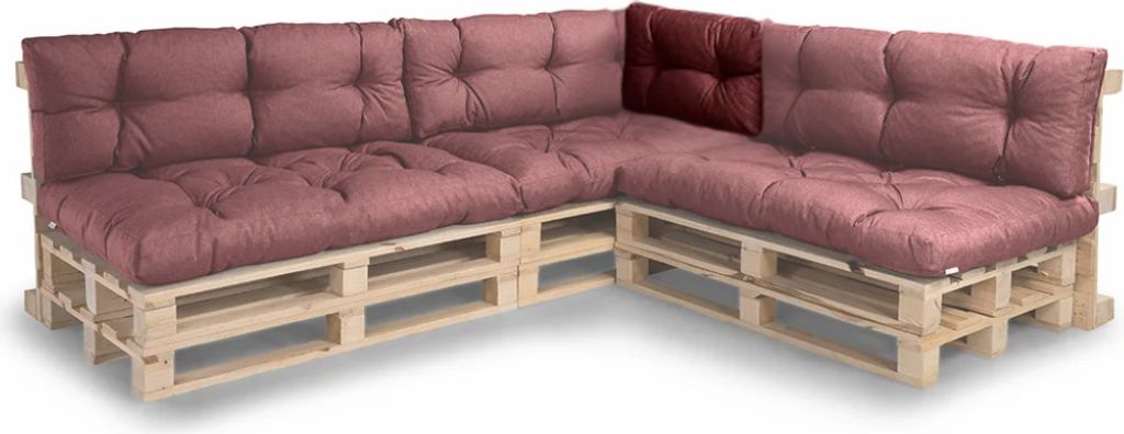 Palettenkissen für Palettensofa – Palettenauflagen N_PPI (Eckkissen 60x40, Rotbraun)