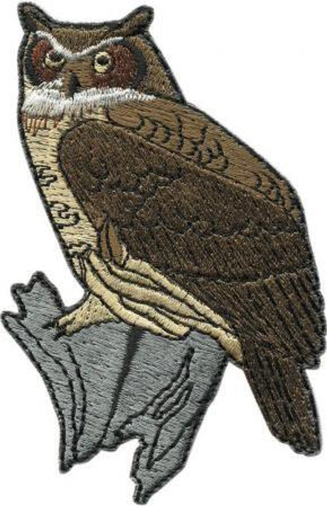 Aufnäher - Eule - 06143 - Gr. ca. 7 x 10 cm - Patches Stick Applikation