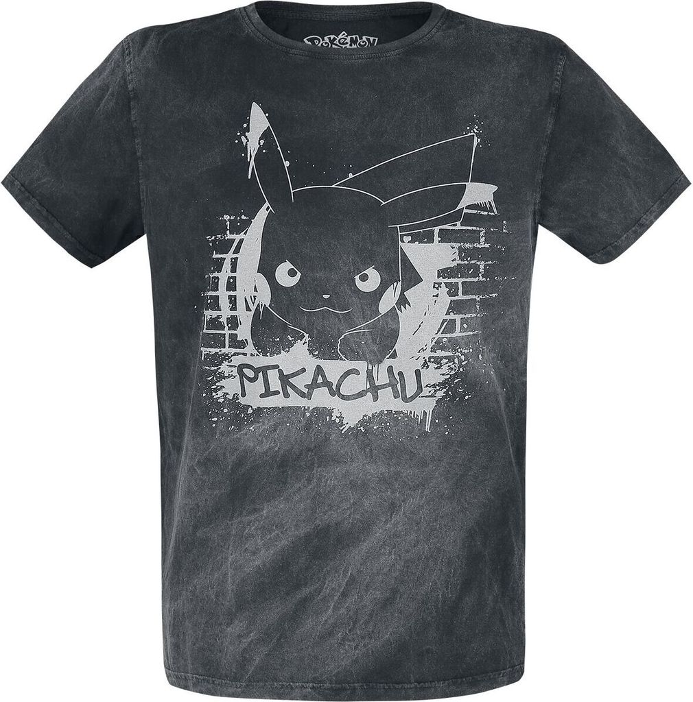 Pokémon T-Shirt Uni Pikachu - Graffiti schwarz XXL