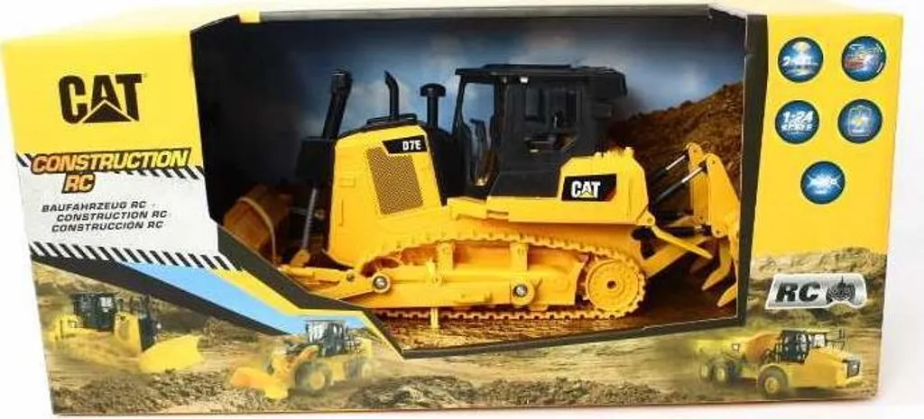 Bulldozer RC CAT D7E Carrera avec Lame Mobile et Sons Réalistes 1:24 - 21