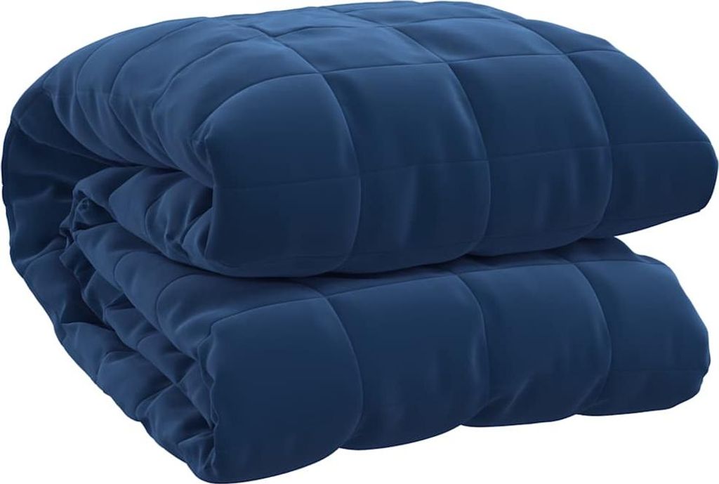 vidaXL Gewichtsdecke Blau 155x220 cm 11 kg Stoff