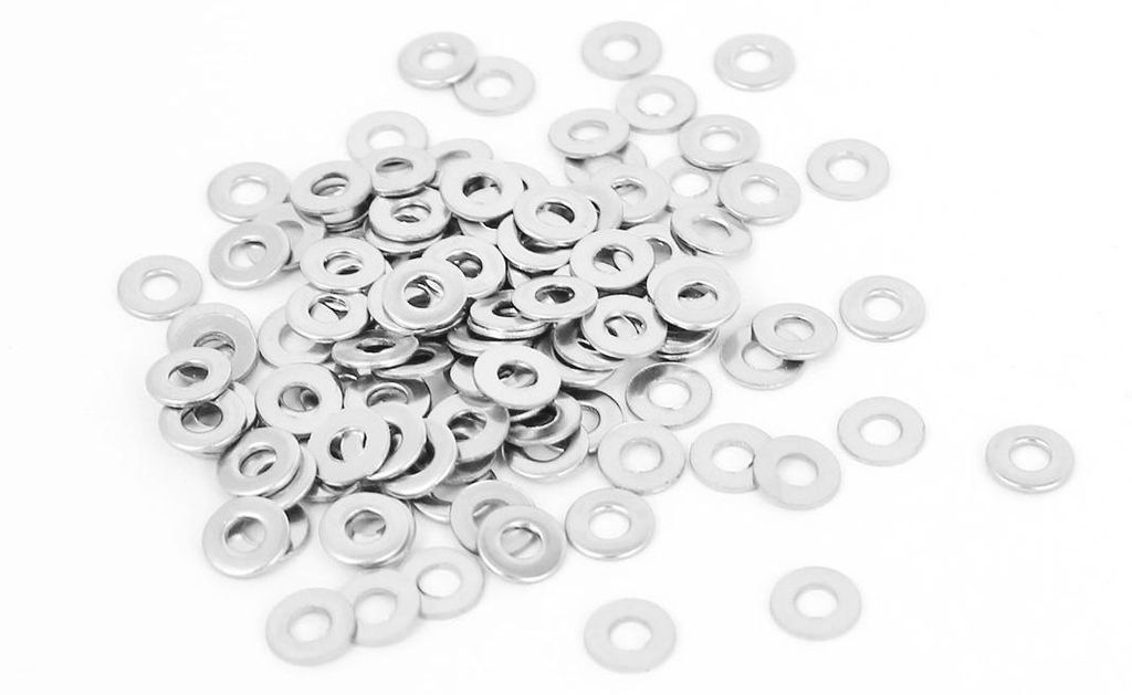 100 Stück M1,6 x 4 mm x 0,3 mm Unterlegscheiben aus Edelstahl für Schrauben und Bolzen