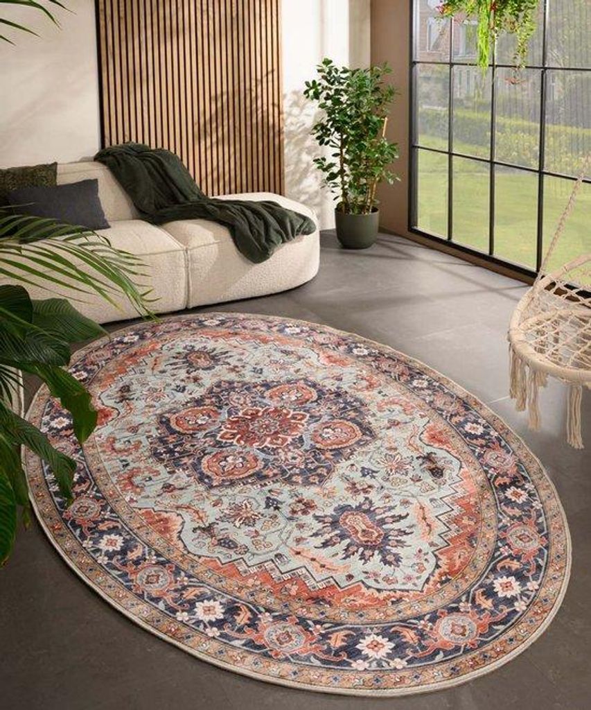 Tapis d'extérieur Unyqoos® Valenca Fino Oval, 160 x 230 cm Image du produit 