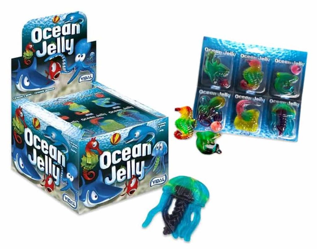 Display Komplett Vidal Ocean Jelly 66 Fruchtgummi Blister Zdjęcie produktu 