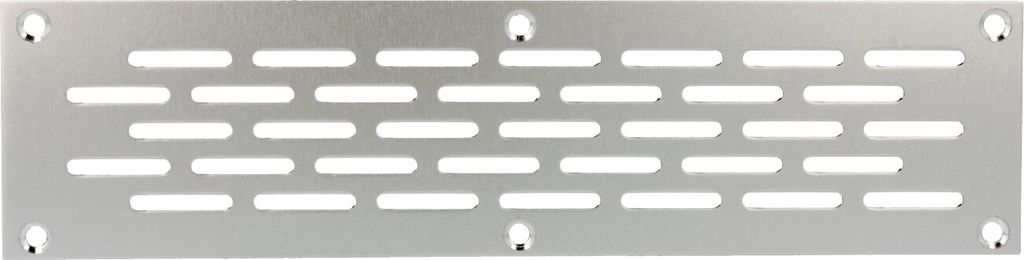 Aluminium Lochblech 200x50mm F1 Lüftungsgitter Lochung 20x3mm silber eloxiert