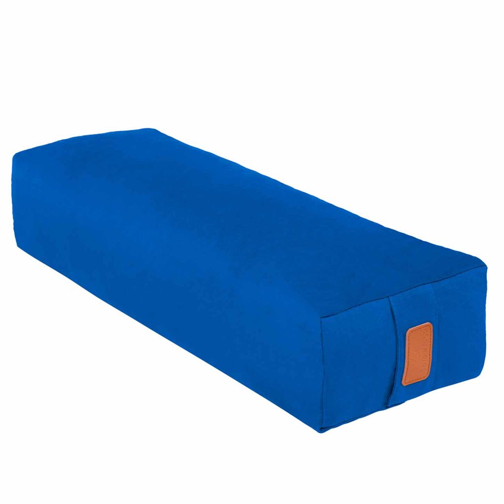 Eckiges Yoga Bolster »Paravati« mitBuchweizenschalen (kbA) / Länge ca 67cm & Durchmesser ca 13cm - ideal als Yogakissen / Zafukissen / Meditatio...