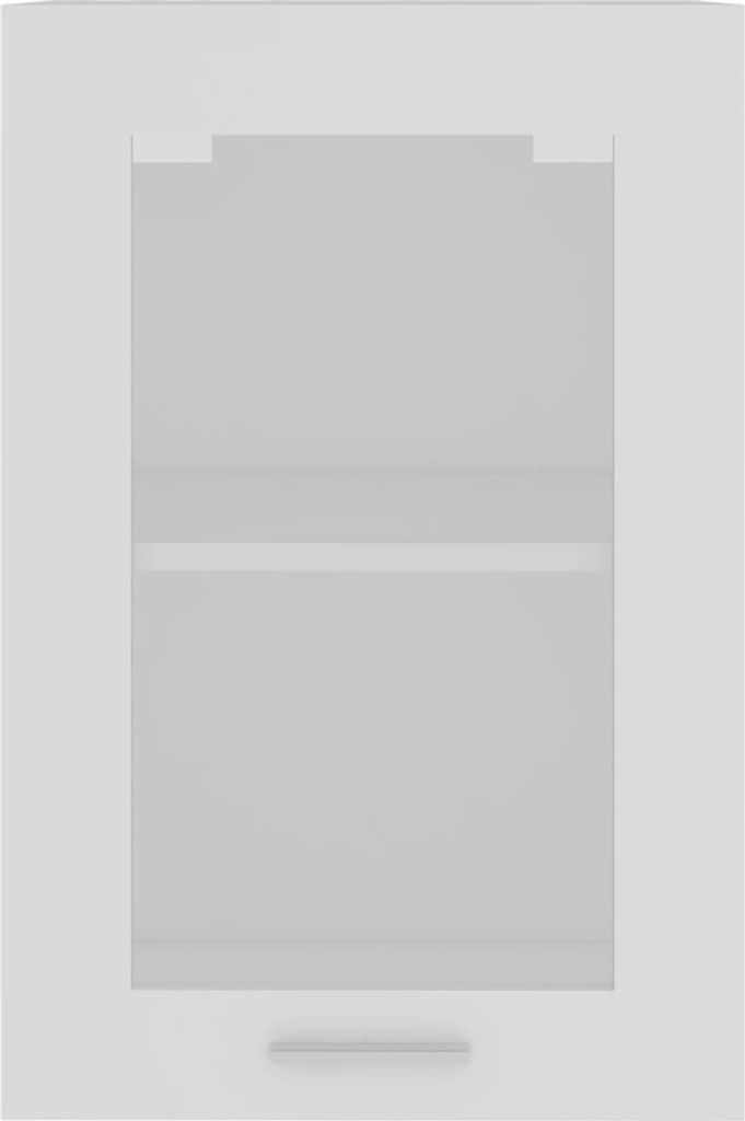 vidaXL Wisząca szklana szafka biała 40x31x60 cm materiał Zdjęcie produktu 7