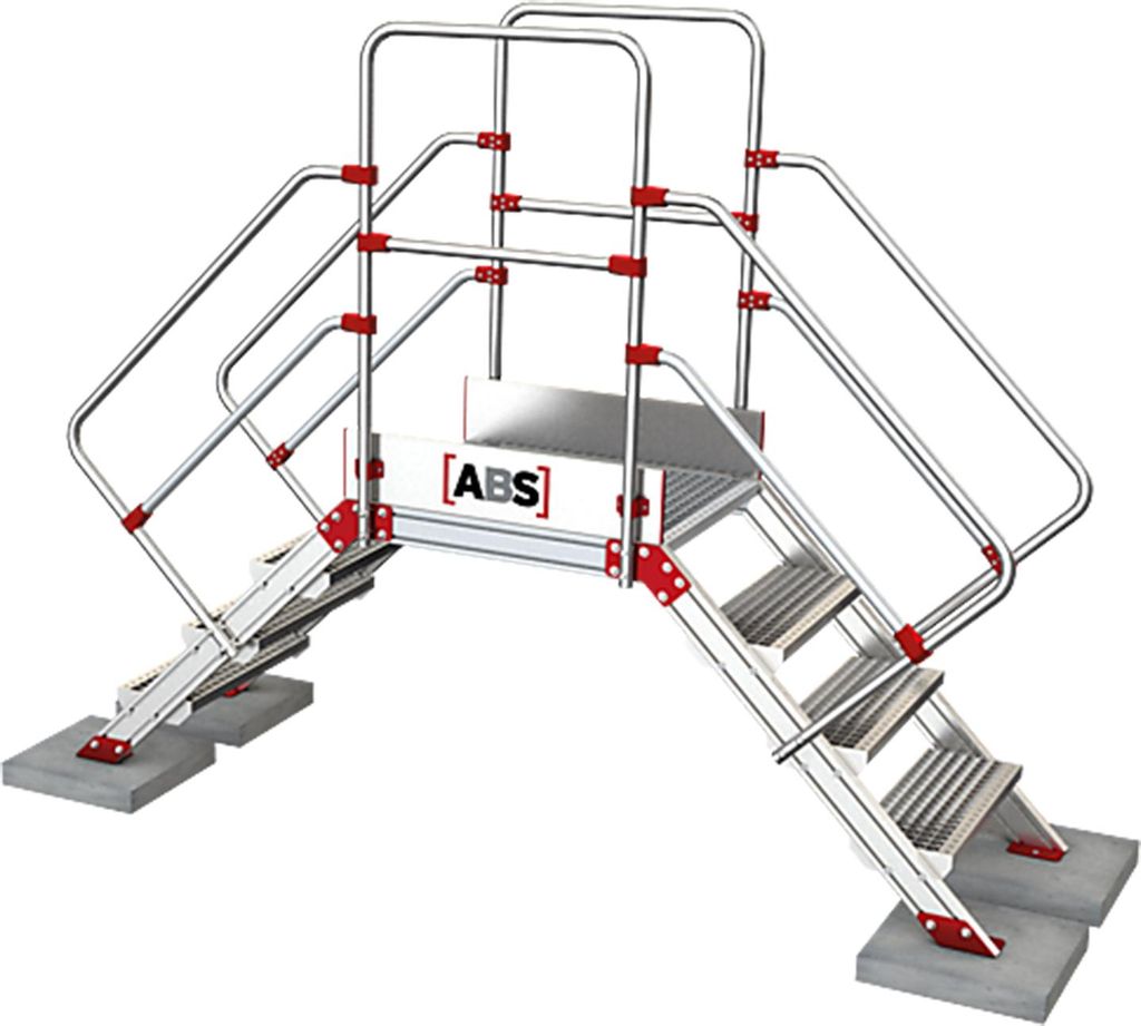 ABS Überstieg mit 800mm Höhe & 600mm Podest Länge