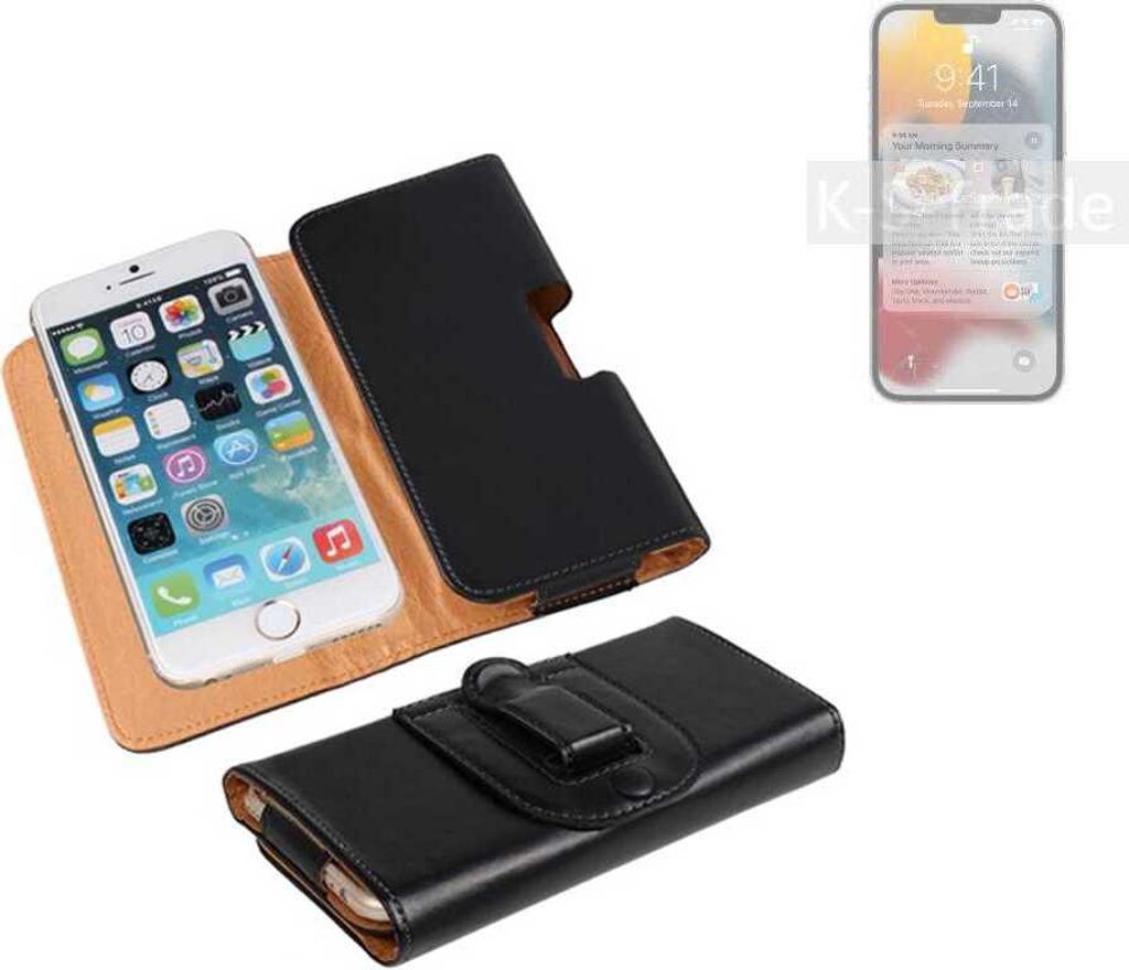 K-S-Trade Schützhülle Handyhülle kompatibel mit Apple iPhone 13 Pro Max Holster Gürtel Tasche Schutzhülle Handy-Tasche Smartphone Case