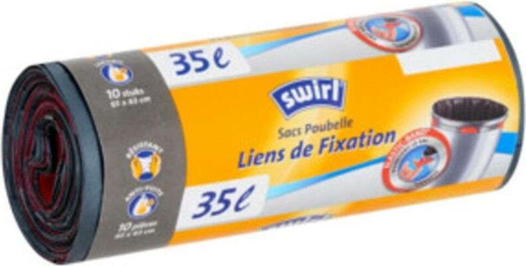 swirl® Müllbeutel Reißfest & Dicht 4629 35,0 l schwarz, 10 Produktbild 2