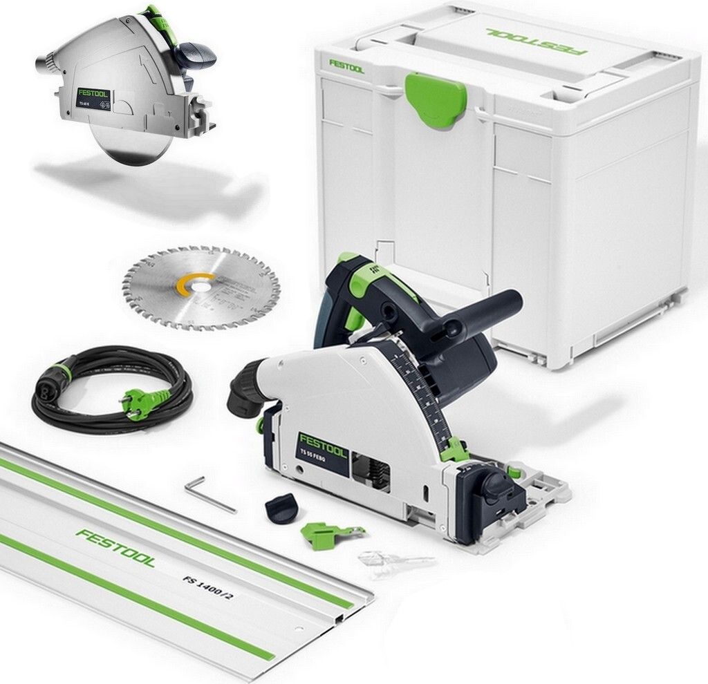 Festool Tauchsäge TS 55 FEBQ Plus FS 577010 + Führungsschiene + Pizzaschneider