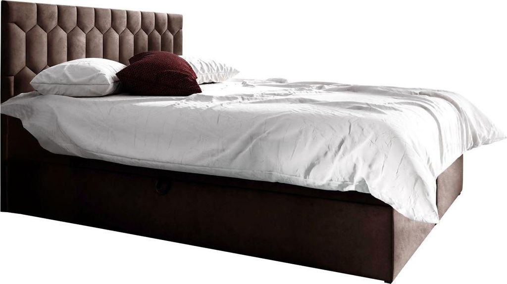 MIRJAN24 Boxspringbett Top M24, Doppelbett mit zwei Bettkästen für die Bettwäsche, Hauptmatratze und Topper, Kopfteil (Fresh 4, Größe: 160x200...