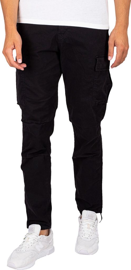 Jack & Jones Ace Tucker Lockere Cargohose, Schwarz 34W x 30L