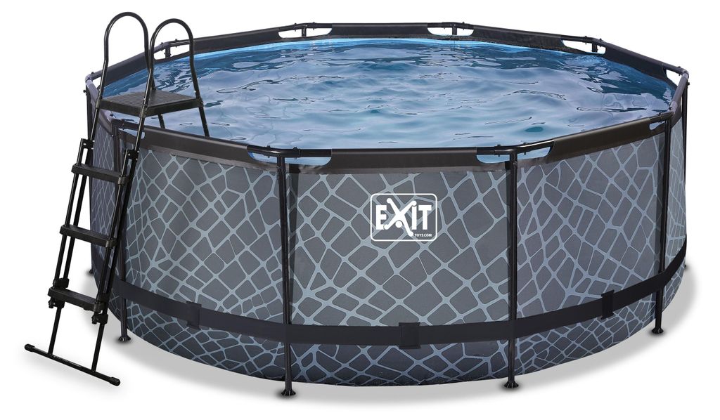 Piscina fuori terra EXIT Stone con telaio, ø360, con pompa Immagine del prodotto 