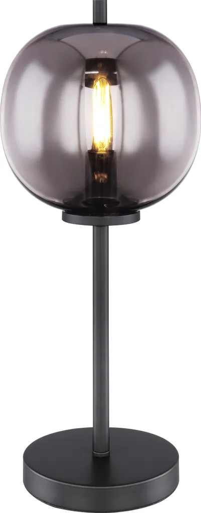 Lampada BLACKY Vintage Style | Metallo Nero e Vetro Fumé Ø 18,5