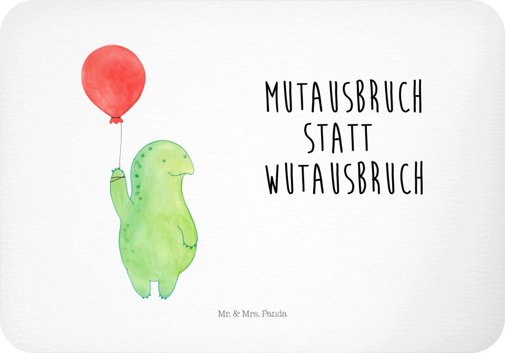 Mr. & Mrs. Panda magnet Schildkröte Luftballon - Weiß - Geschenk, whiteboardmagnet, haftmagnet, zettelhalter, Mut, Motivation, Schildkröten, Kü...