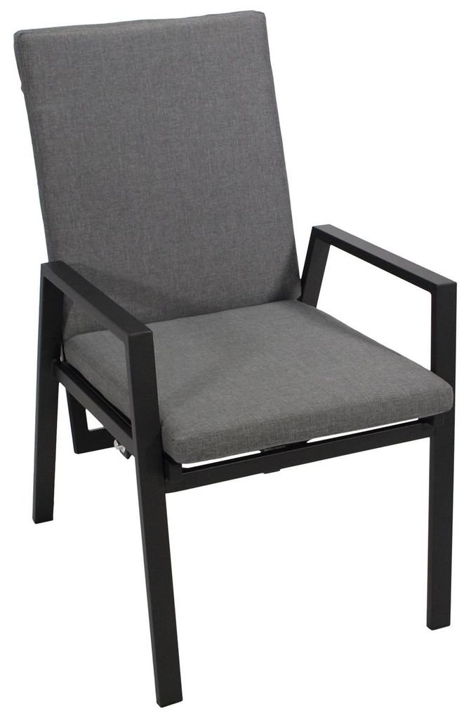 Gartensessel 70 x 90 57,5 cm Aluminium Polpropylen Anthrazit