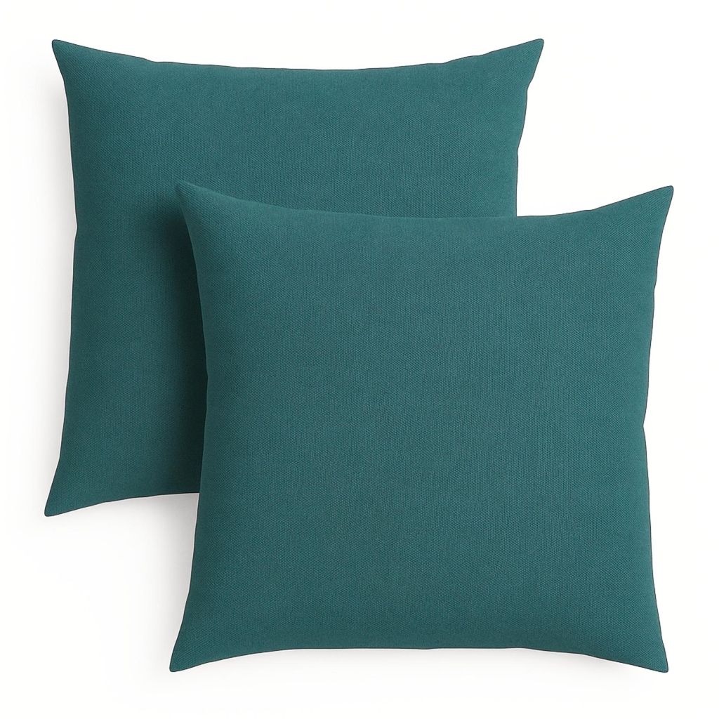 sleepling - 2er Set Sofakissen, 40 x 40 cm, Dekokissen, Kopfkissen, petrol