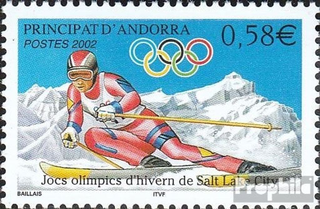 Briefmarken Andorra - Französische Post 2002 Mi 587 (kompl.Ausg.) postfrisch Winterspiele