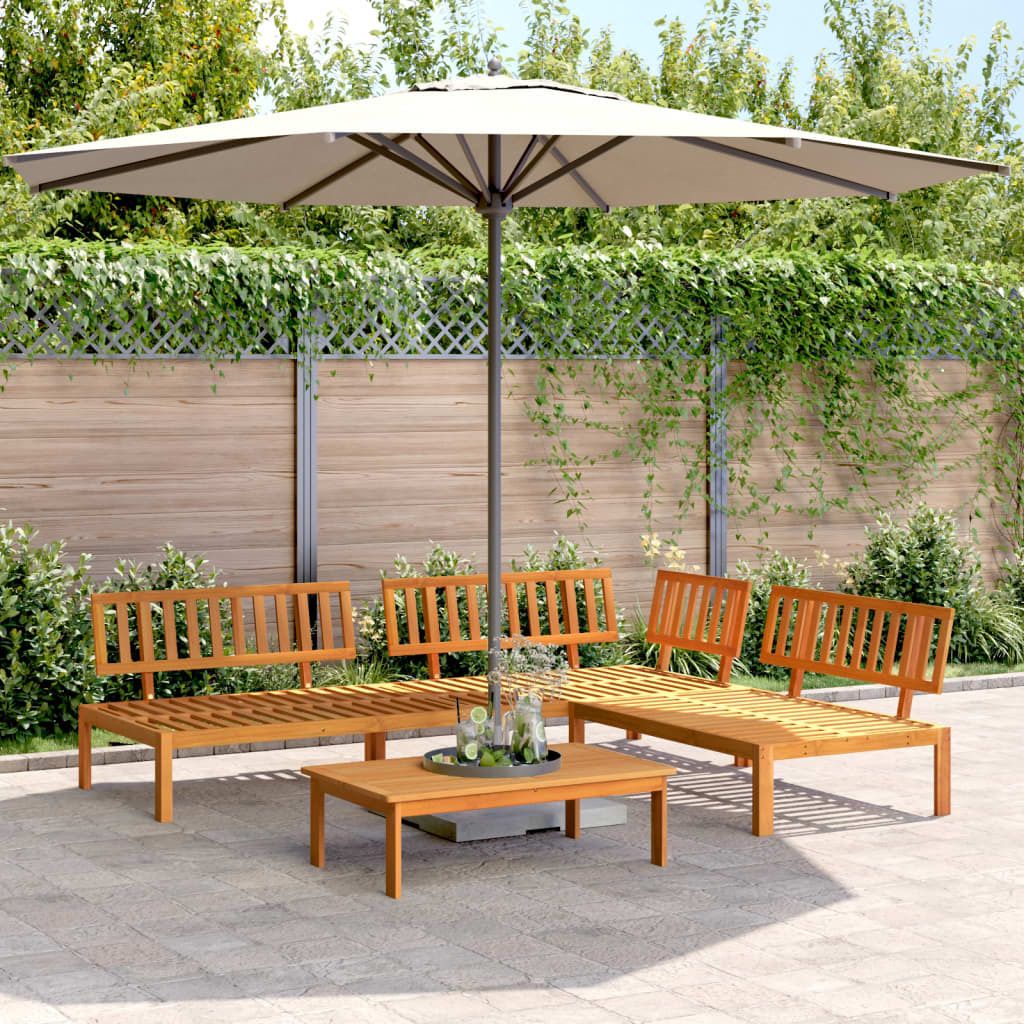 "2026 Promotion" 4-tlg. Garten-Sofagarnitur - Loungesofa - aus Paletten Massivholz Akazie - Gartensofas CC11467