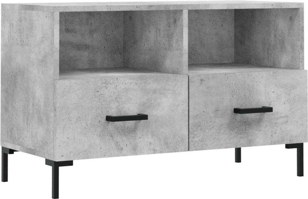 vidaXL TV-Schrank Betongrau 80x36x50 cm Holzwerkstoff