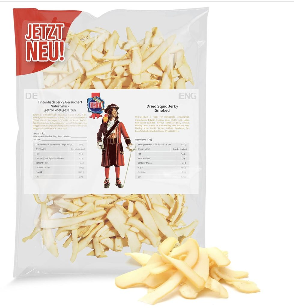 Tintenfisch Jerky - Geräuchert 1kg Produktbild 