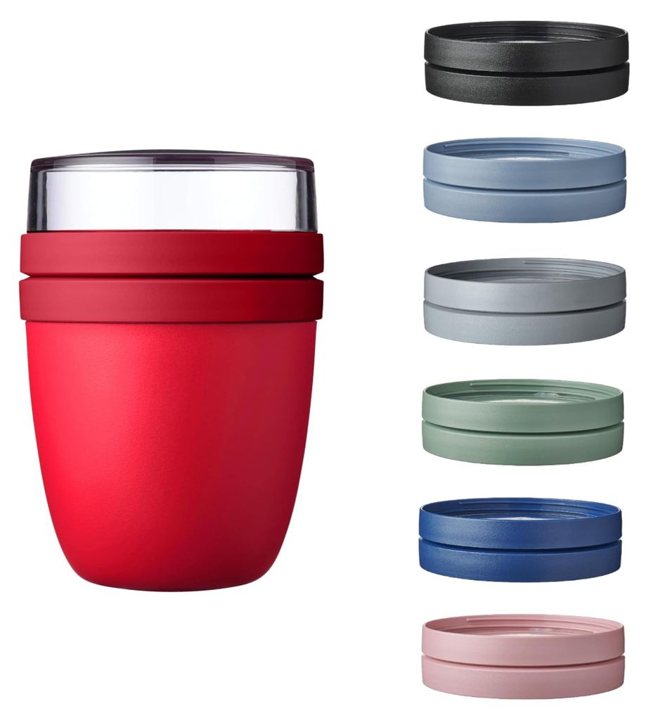 Mepal | Lunchpot Vario Ellipse | erstelle dir deinen Lunchpot wie er dir gefällt | Praktischer Müslibecher | Geeignet für Tiefkühler, Mikrowell...