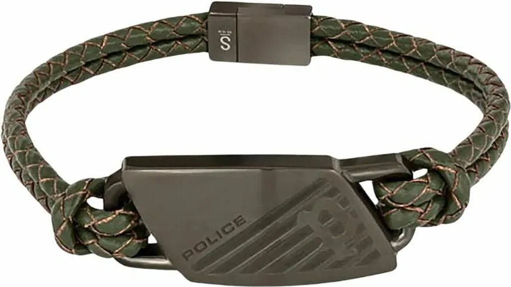 Police PJ26559BLU.03 bracciale in pelle da uomo 19 cm