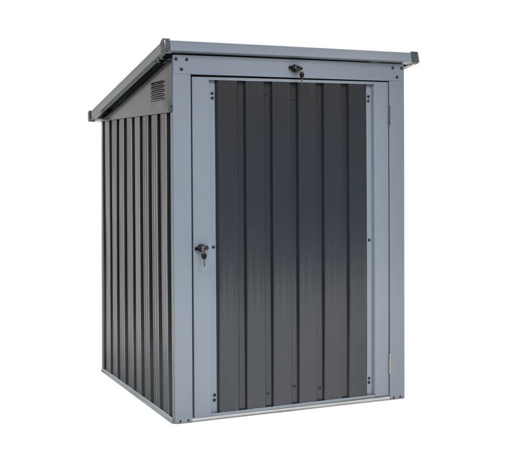 Westmann Stahl Mülltonnenbox und Gerätebox Anthrazit 101x104x134 cm