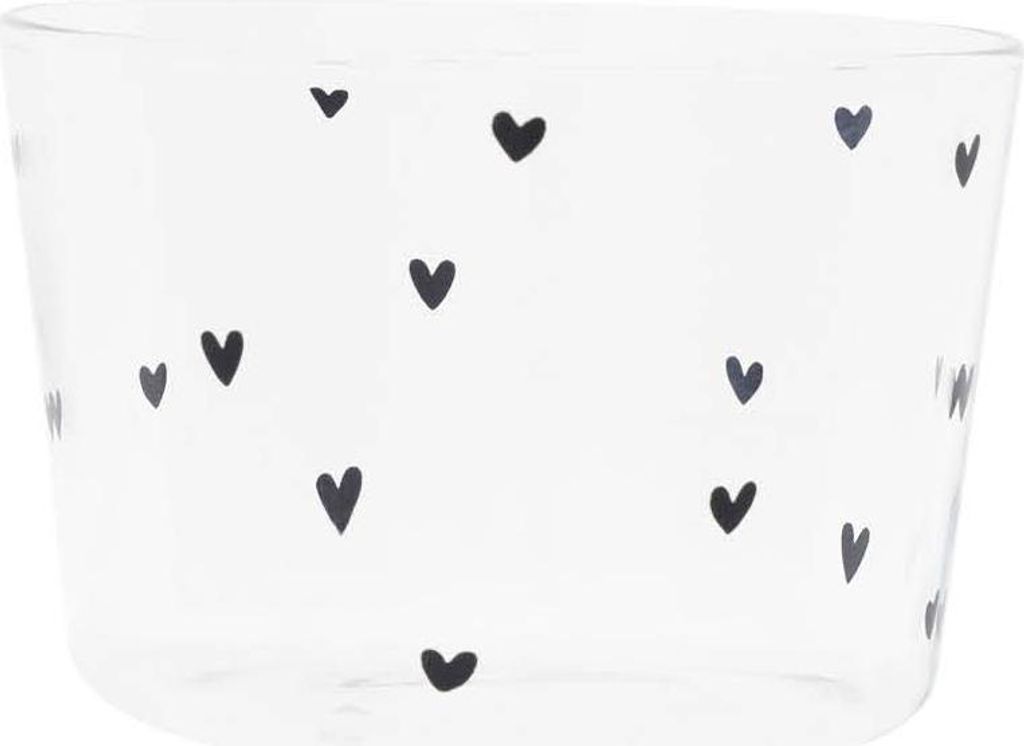 Dessertglas HEARTS all over mit kleinen Herzen 200ml Glas Bastion Collections