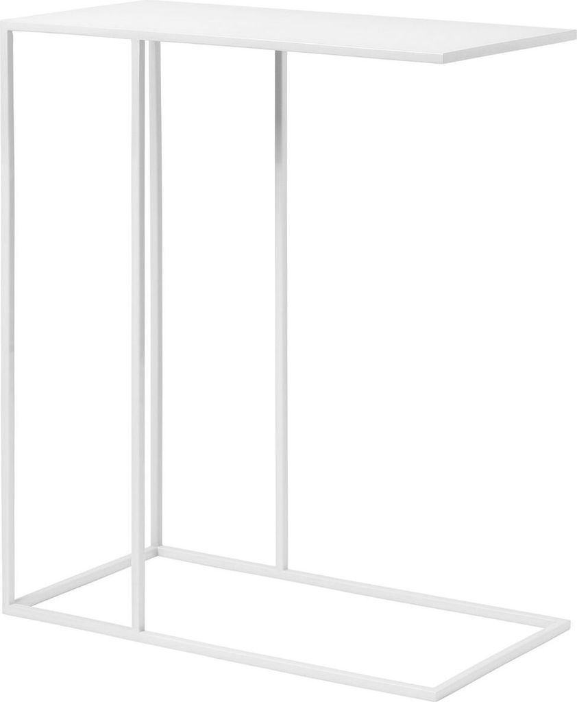 Blomus Beistelltisch Fera, Sofatisch, Beistell Tisch, Stahl pulverbeschichtet, White, 80 x 85 x 35 cm, 66199